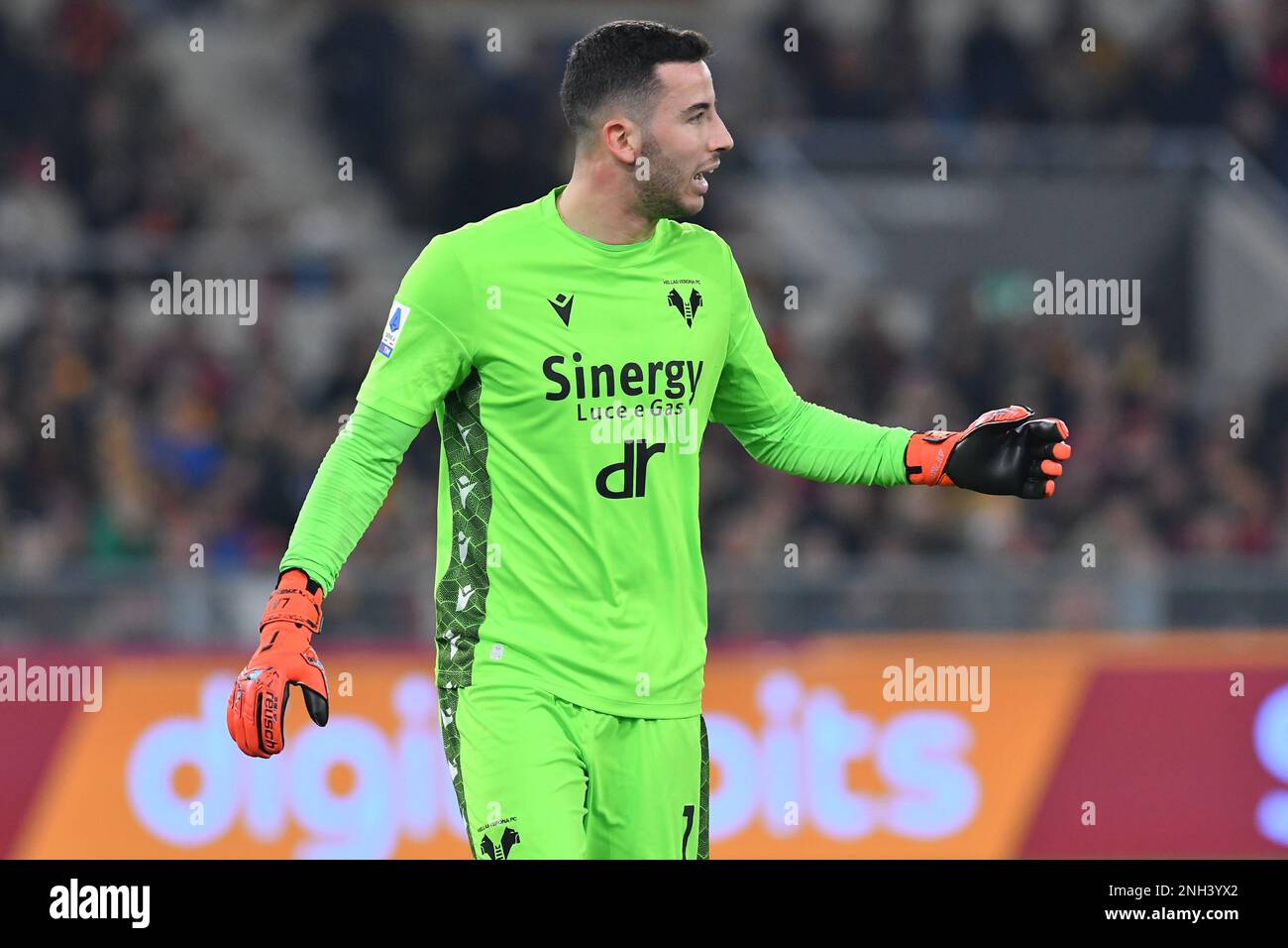 Stadio Olimpico, Rome, Italy. 19th Feb, 2023. Serie A football; Roma versus Verona; Lorenzo Montipo of Verona Credit: Action Plus Sports/Alamy Live News Stock Photo