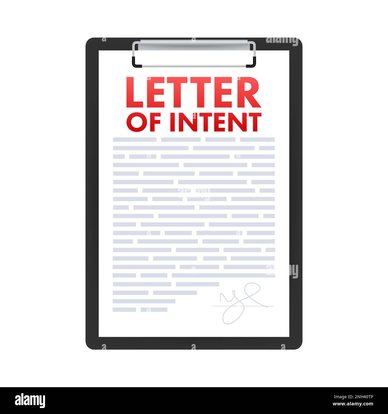 LOI, Letter Of Intent. Vector stock illustration. Stock Vector