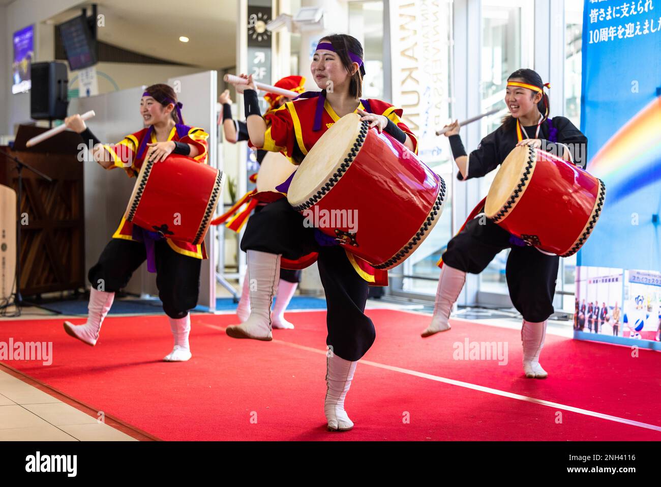 Local Japanese dancers perform a Eisa Okinawa Drum dance and a Ryukyu ...