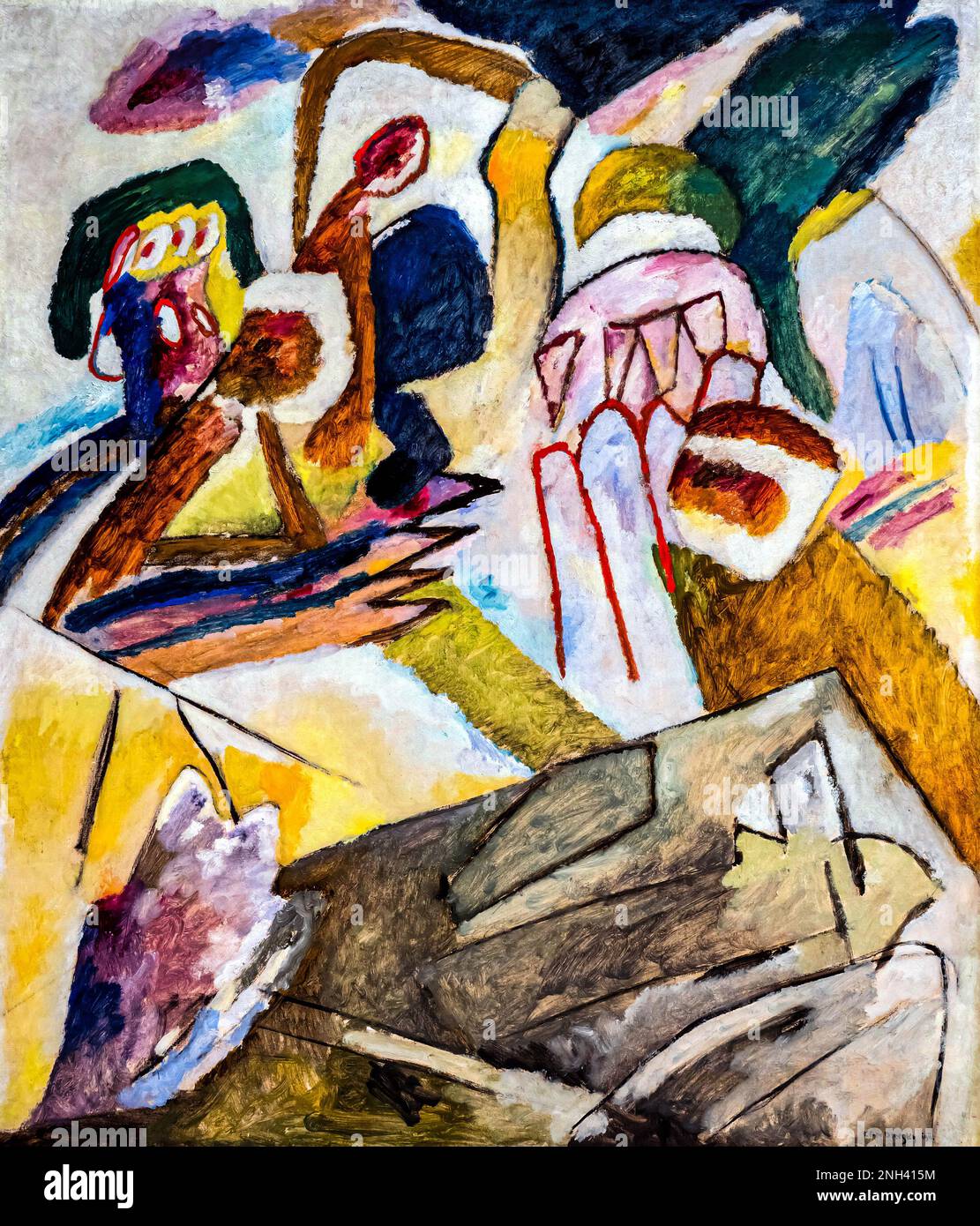Painting by Wassily Kandinsky, 1910s. Improvisation Stock Photo