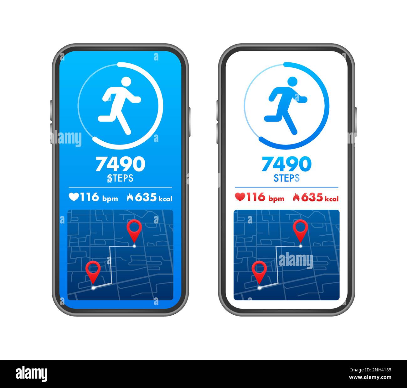 Smart watch screen steps tracker hi-res stock photography and images ...