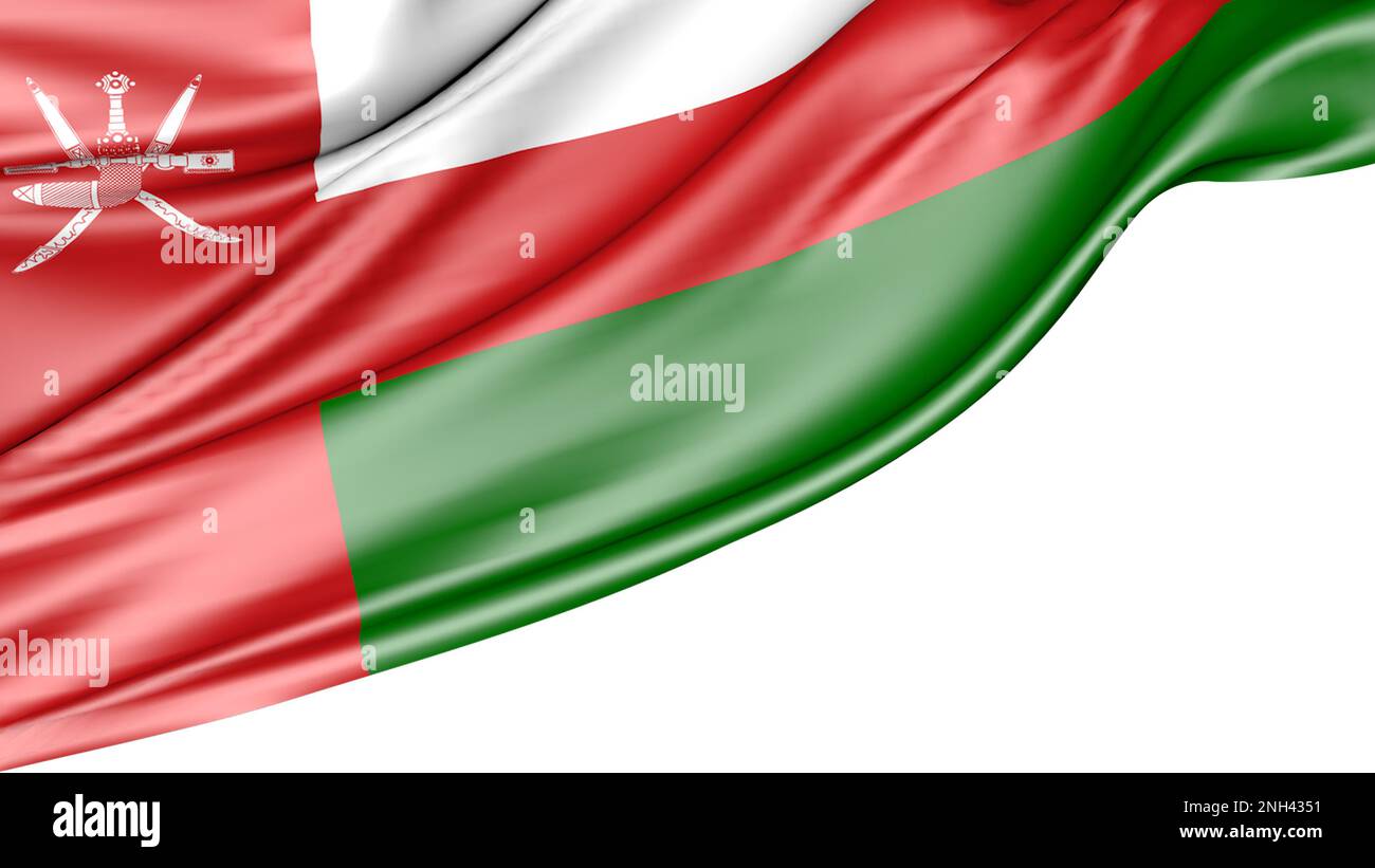 oman Flag Isolated on White Background, 3D Illustration Stock Photo - Alamy