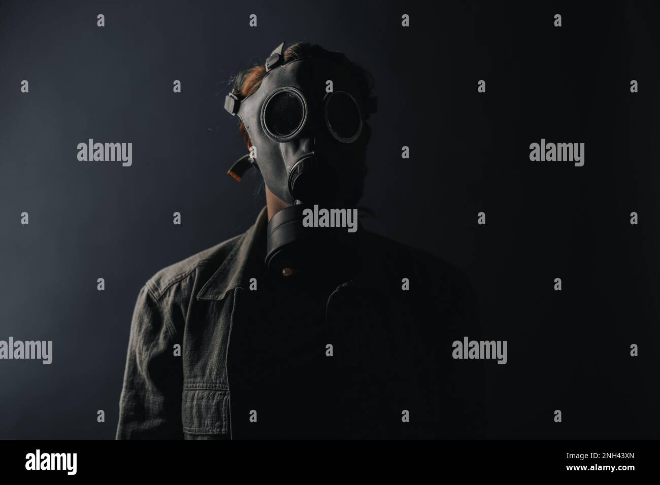 Photo of a military in a gas mask, apocalypse, nuclear weapons, atomic