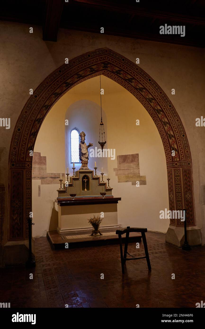 Karlstejn, Czech Republic - February 11, 2023 - medieval gothic castle interior on a winter afternoon Stock Photo
