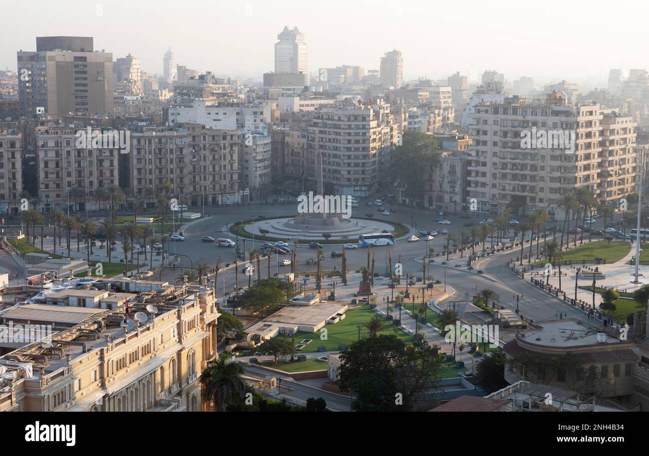 Tahrir Square or Liberation Square, Cairo, al-Qahira Governorate, Egypt Stock Photo