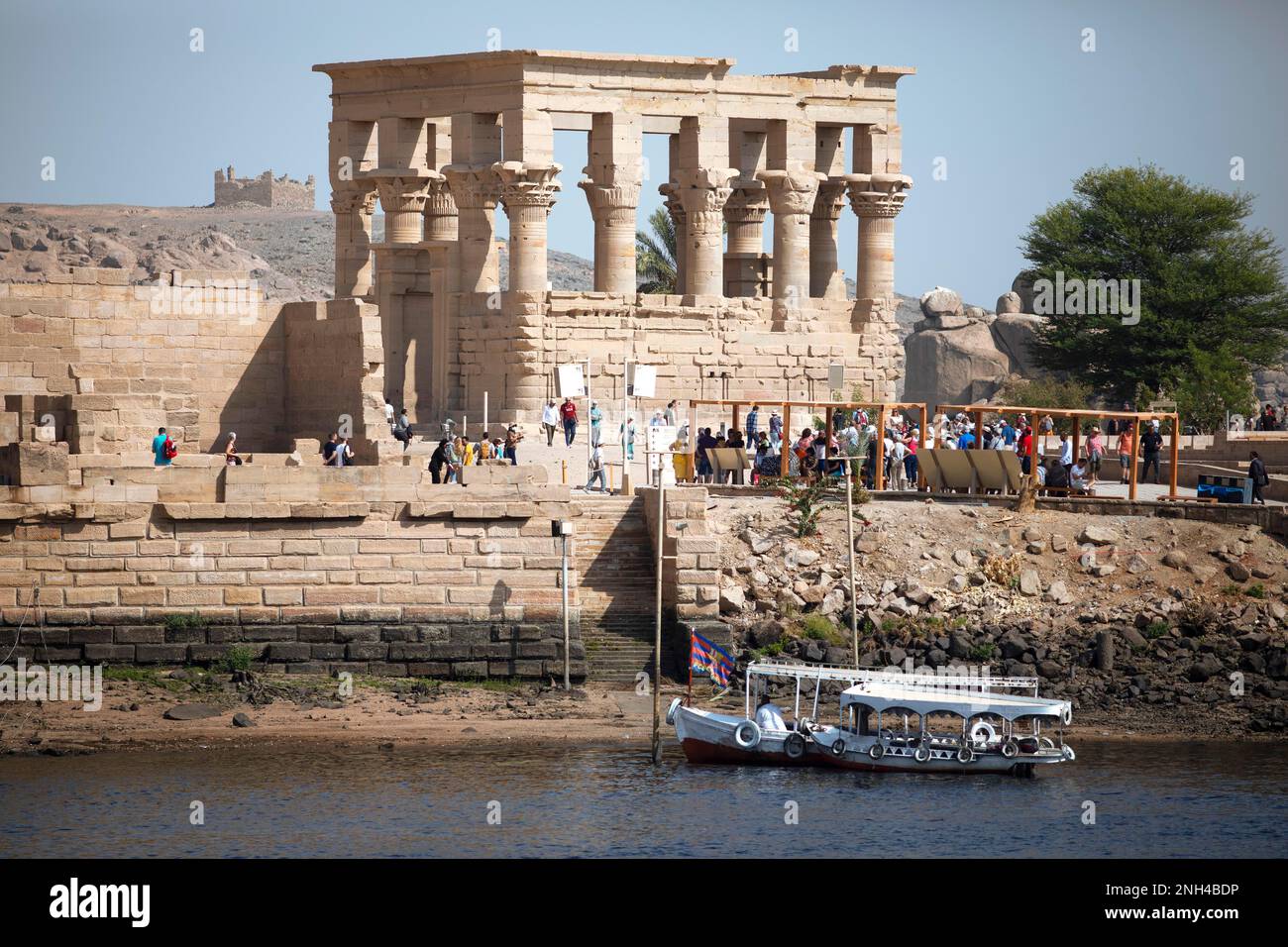 Trajan Kiosk, Philae Temple Complex, Agilika Island, Aswan, Egypt Stock Photo