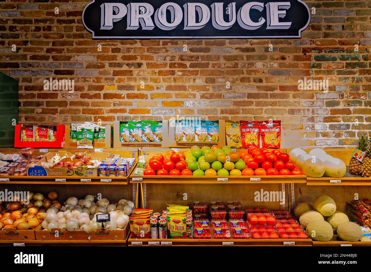 The produce department is pictured at Greer’s St. Louis Market on St
