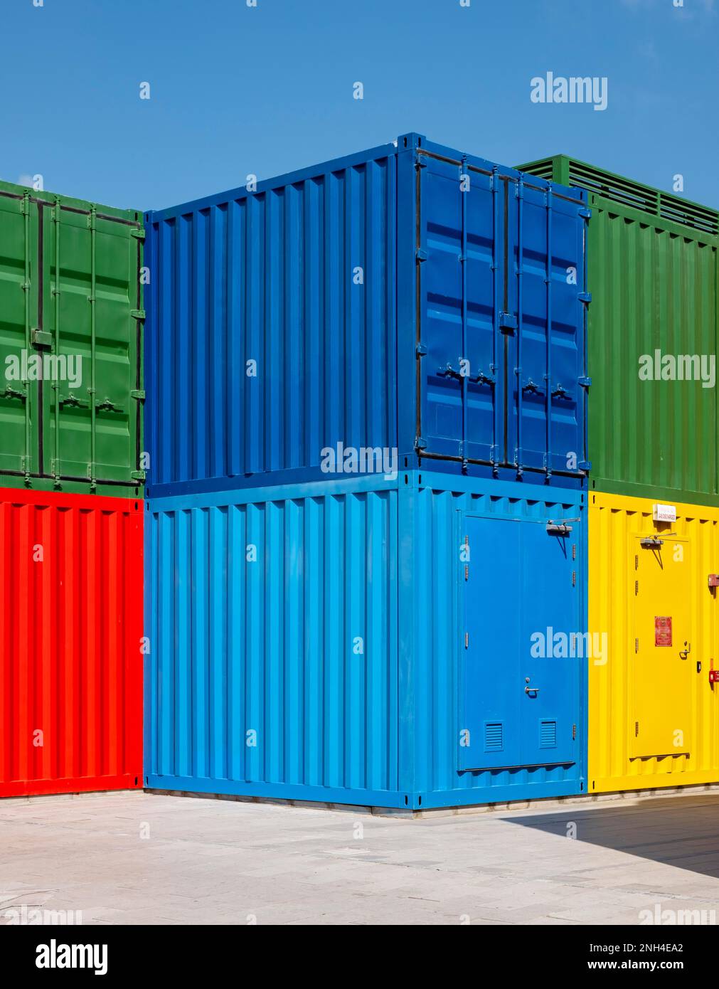 Doha Containers Yard, Box Park, Old Doha Port, Qatar Stock Photo - Alamy