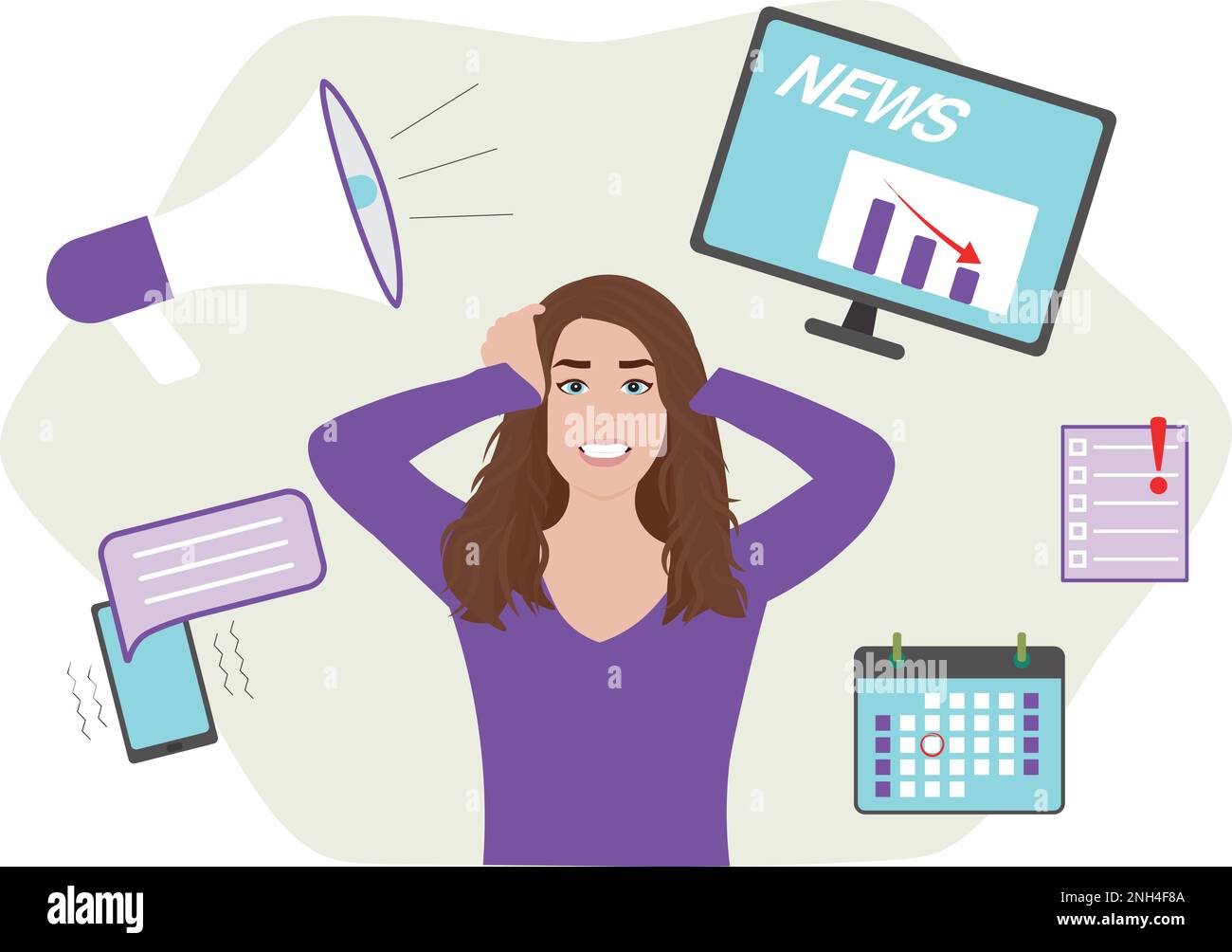 Business woman in face Stock Vector Images - Alamy