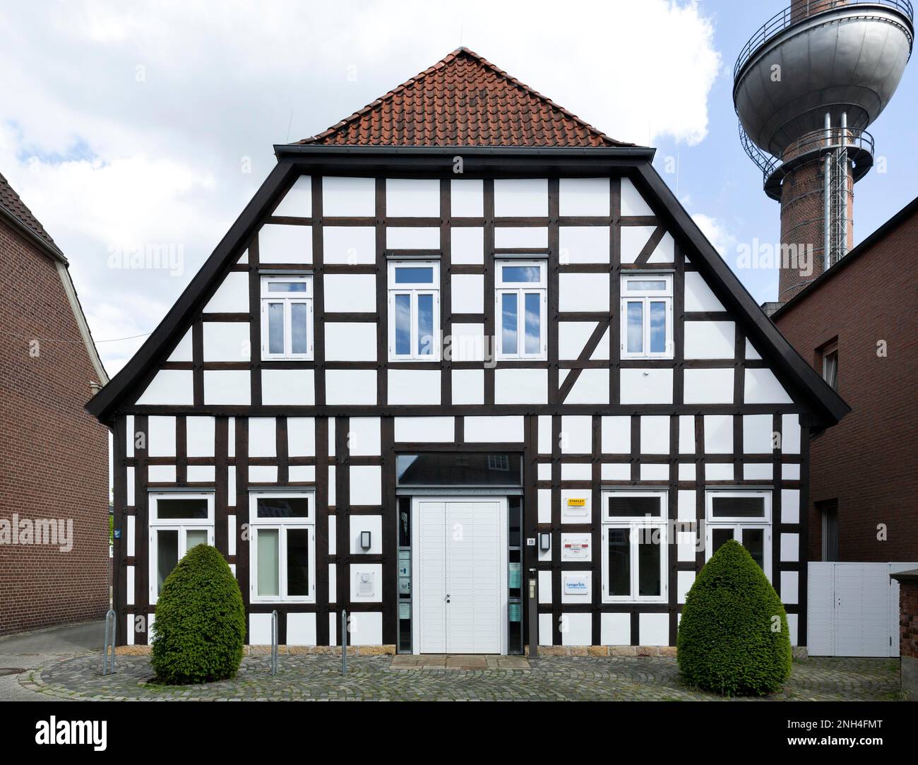 Old pastorate, former rectory from 1721 with modern conversions, Lengerich, North Rhine-Westphalia, Germany Stock Photo