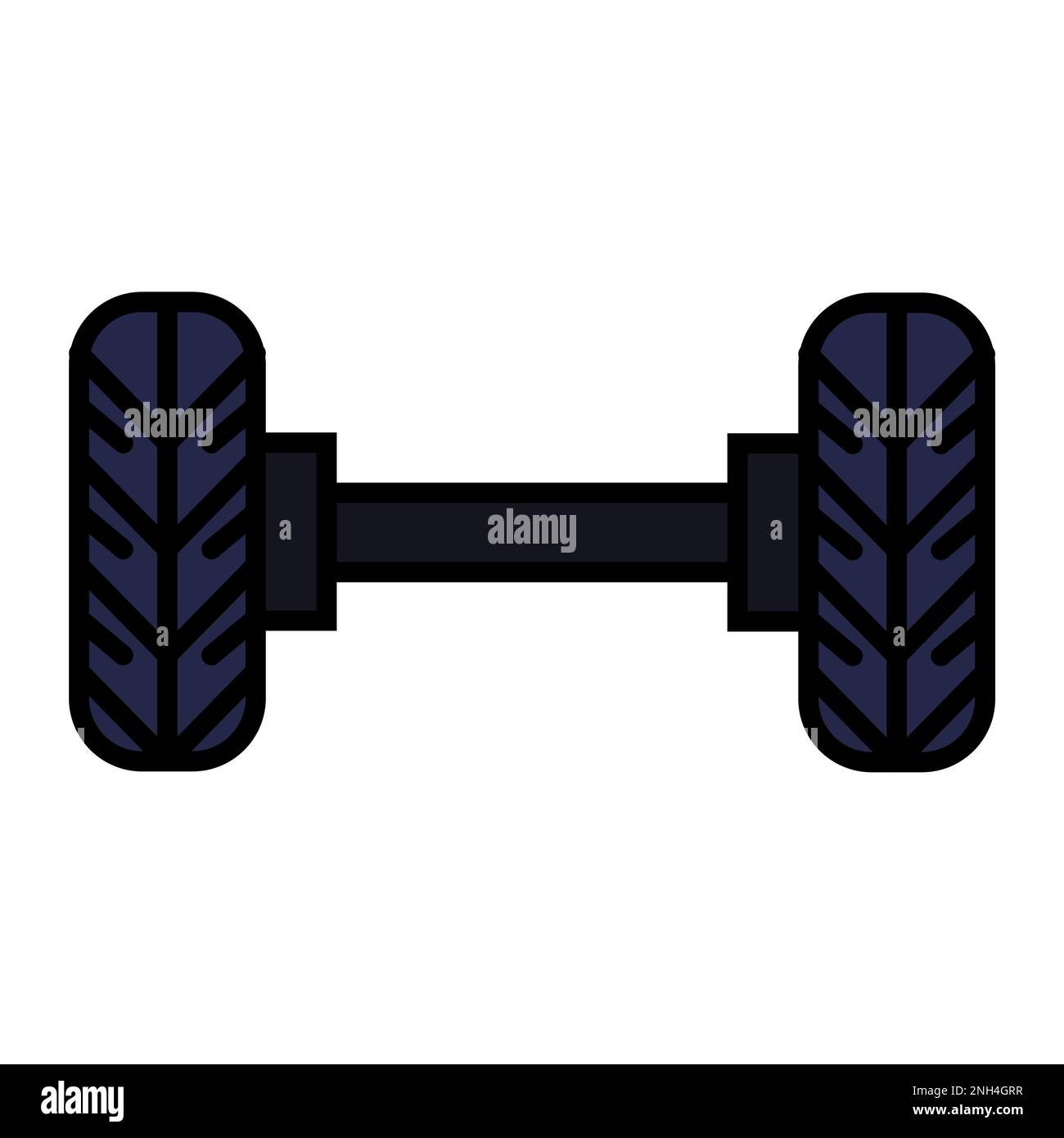 Car wheel icon line isolated on white background. Black flat thin icon ...
