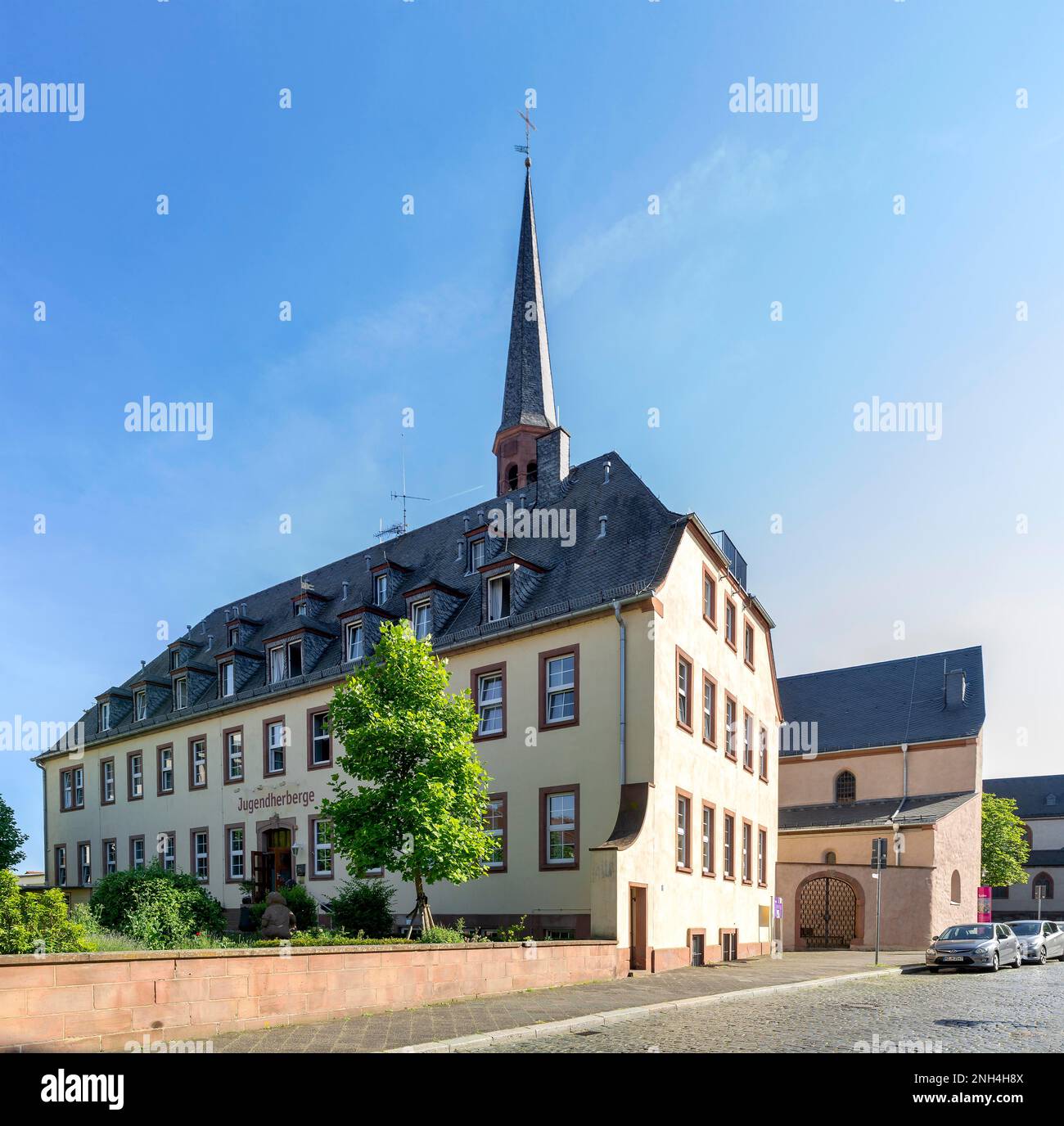 Rhine-Hesse region Youth Hostel, originally Jesuit College, Worms, Rhineland-Palatinate, Germany Stock Photo