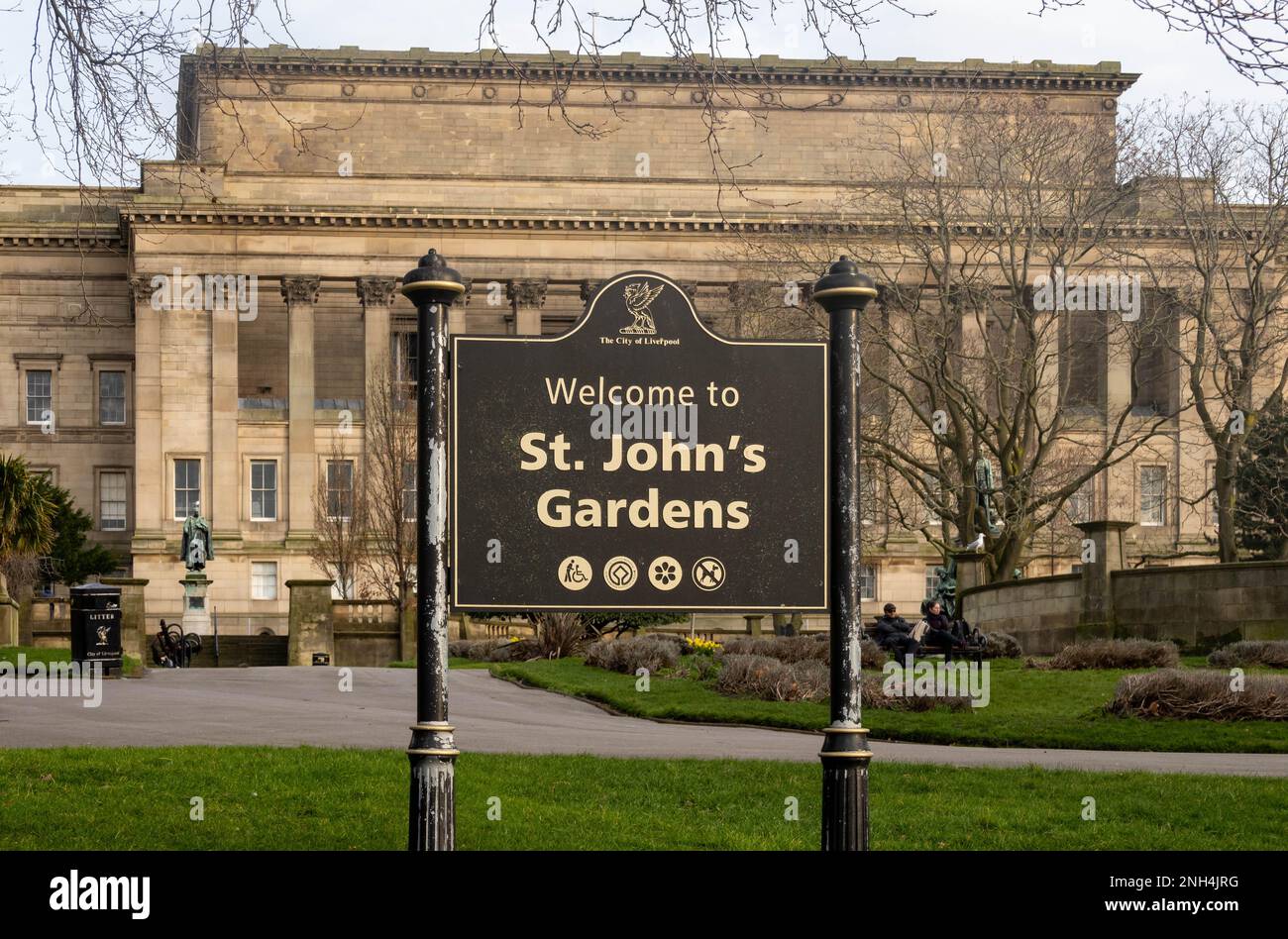St. John's Gardens in Liverpool Stock Photo Alamy