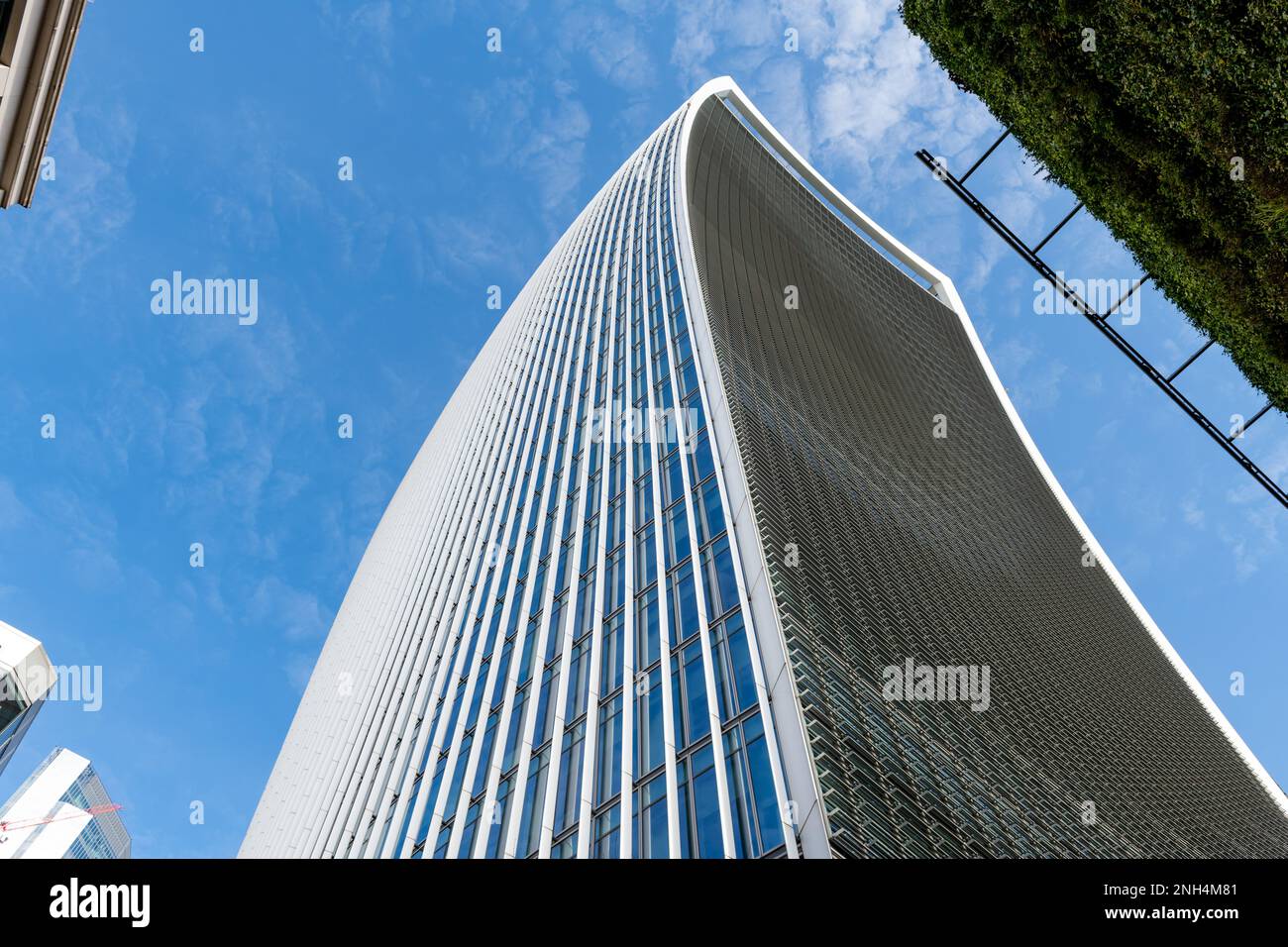 London. UK- 02.19.2023. The Fenchurch building nickname the Walkie-Talkie which also house the Sky Garden. Stock Photo