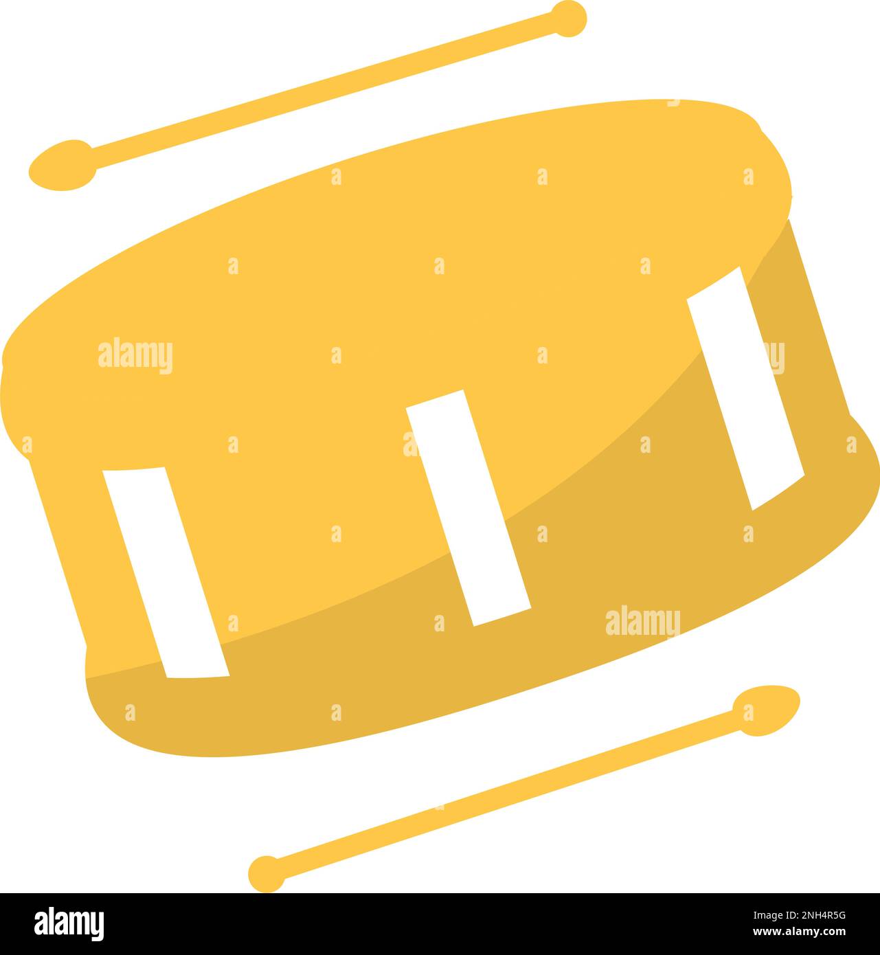 Isolated silhouette of a drum musical instrument icon Vector Stock ...