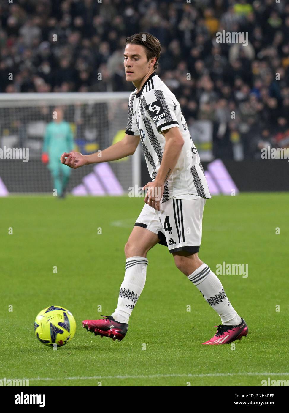 TURIN - Nicolo Fagioli of Juventus FC during the Italian Serie A match between Juventus FC and ACF Fiorentina at Allianz Stadium on February 12, 2023 in Turin, Italy. AP | Dutch Height | GERRIT OF COLOGNE Stock Photo