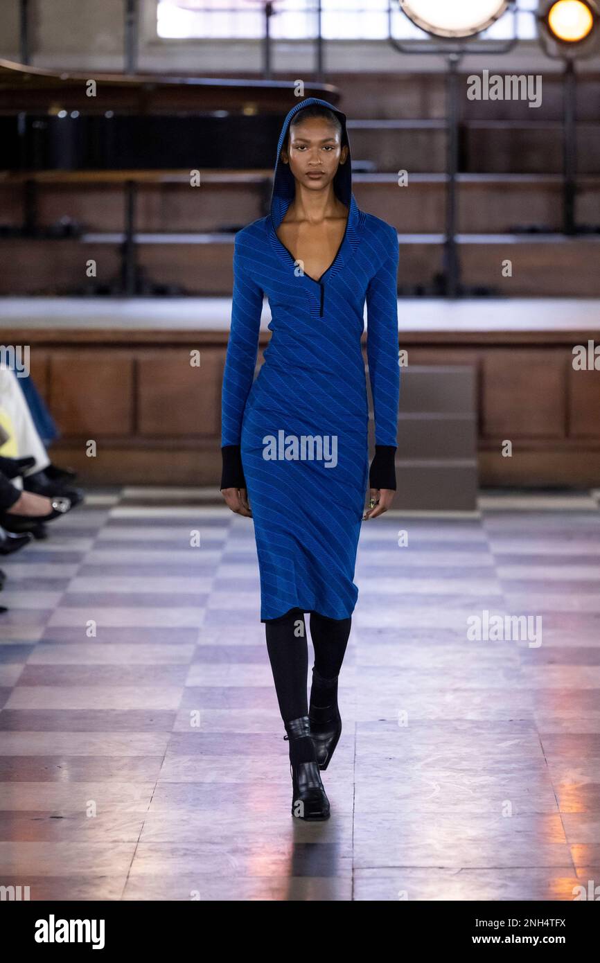 Models on the runway at the Ahluwalia fashion show during the Fall ...