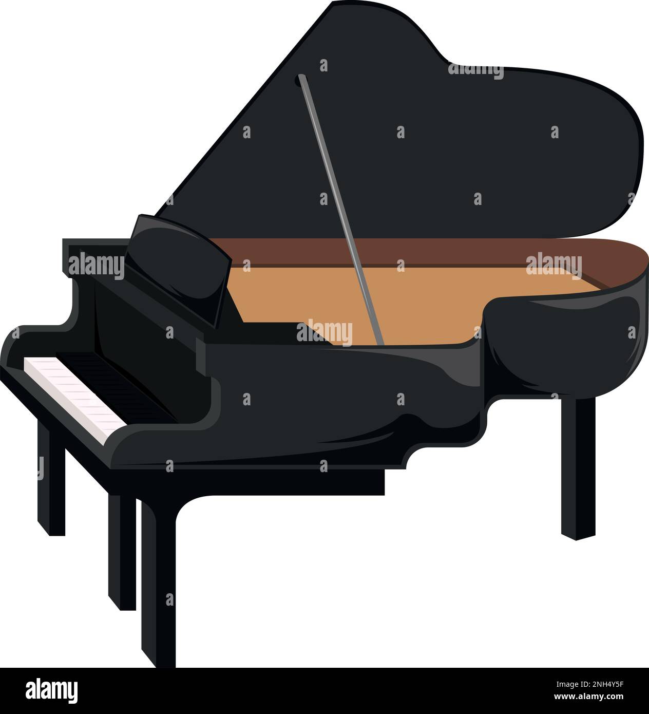 Old grand piano Stock Vector Images - Alamy