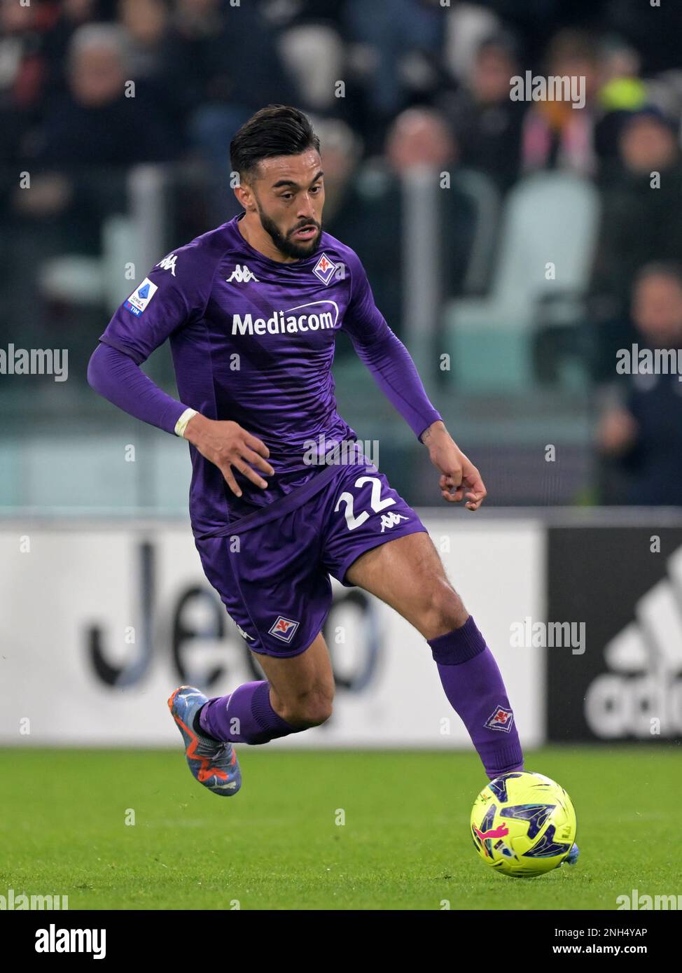 Nicola Gonzalez of Acf Fiorentina during the Italian serie A, football  match between Juventus Fc and Acf Fiorentina on 12 February 2023 at Allianz  Stadium, Turin, Italy. Photo Ndrerim Kaceli - SuperStock