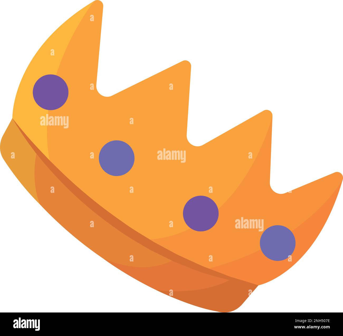 Isolated colored king or queen golden crown icon Vector Stock Vector ...