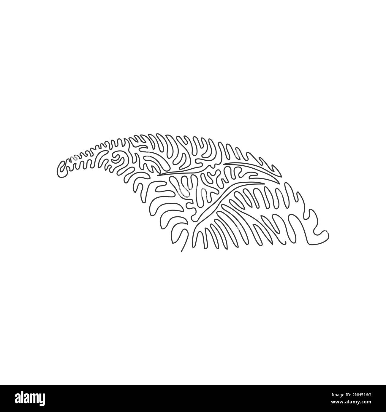 Single one line drawing of long snouted anteater. Continuous line graphic design vector illustration of long heads mammal Stock Vector