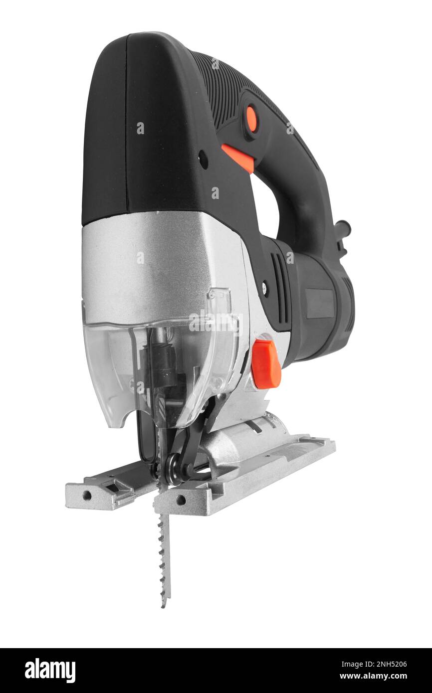 Electric jig saw machine isolated on white background Stock Photo Alamy