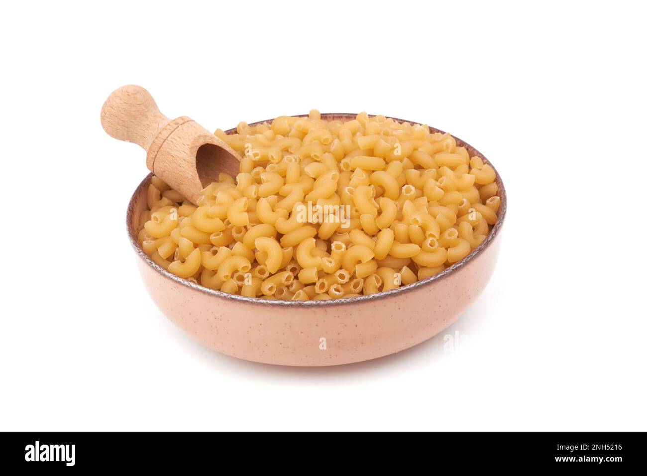 Elbow macaroni isolated on a white background Stock Photo Alamy