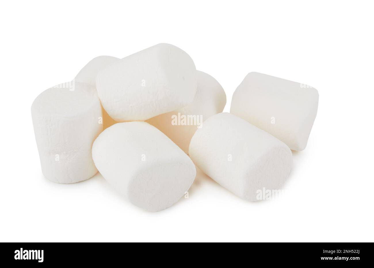 Heap of delicious marshmallows isolated on white background Stock Photo ...