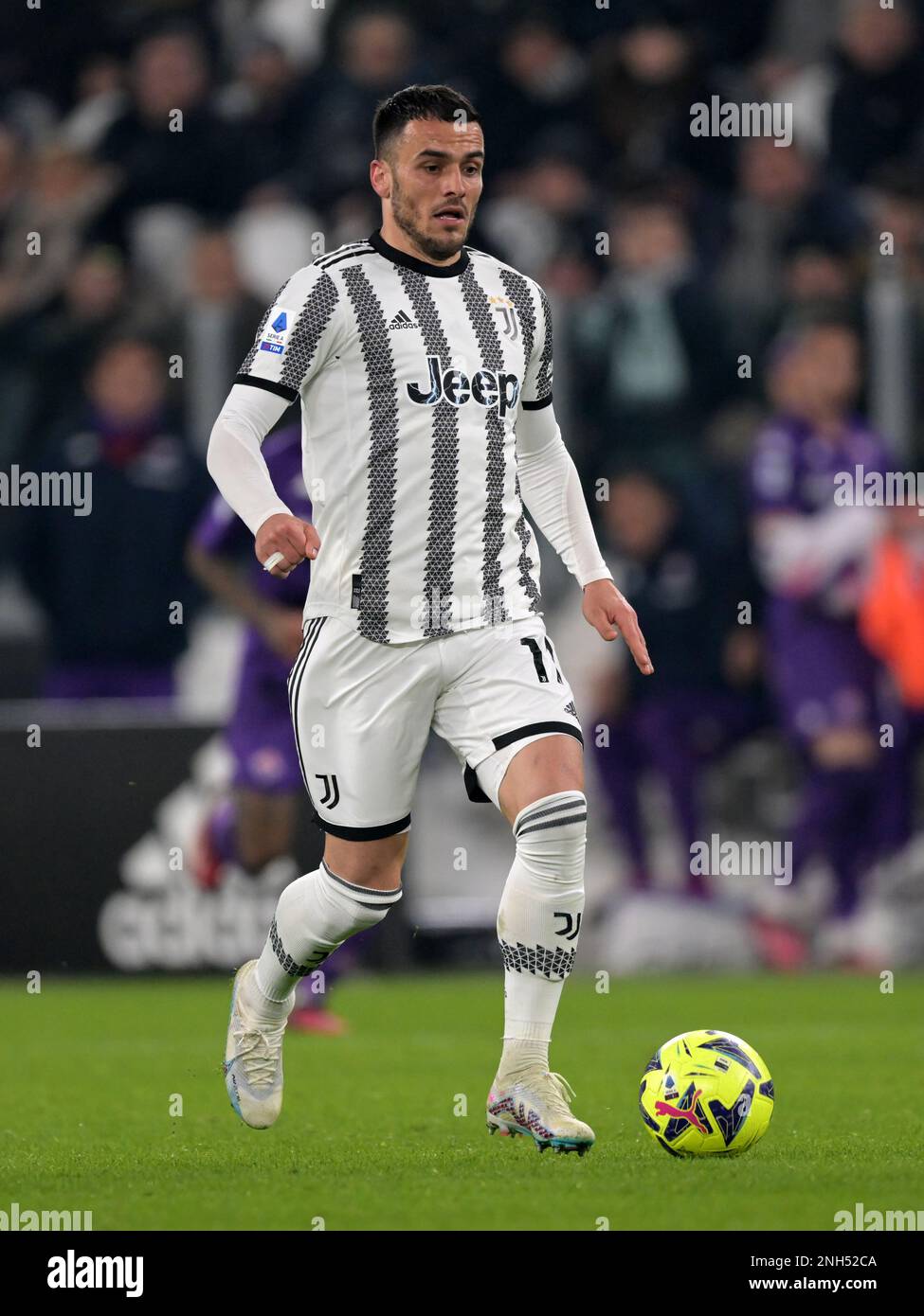 TURIN - Filip Kostic of Juventus FC during the Italian Serie A match between Juventus FC and ACF Fiorentina at Allianz Stadium on February 12, 2023 in Turin, Italy. AP | Dutch Height | GERRIT OF COLOGNE Stock Photo