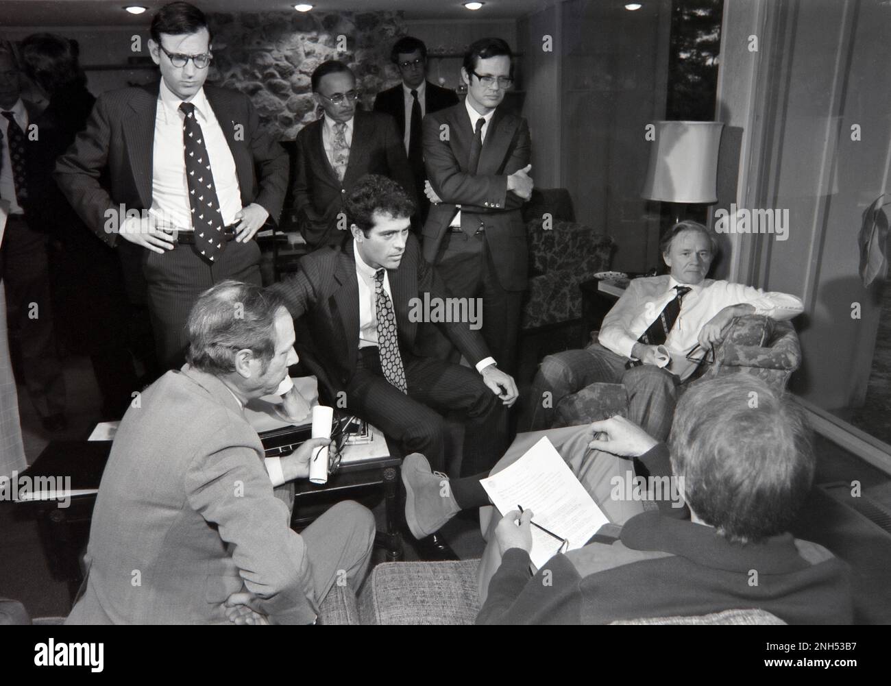 President elect Jimmy Carter holds a transition meeting with Vice