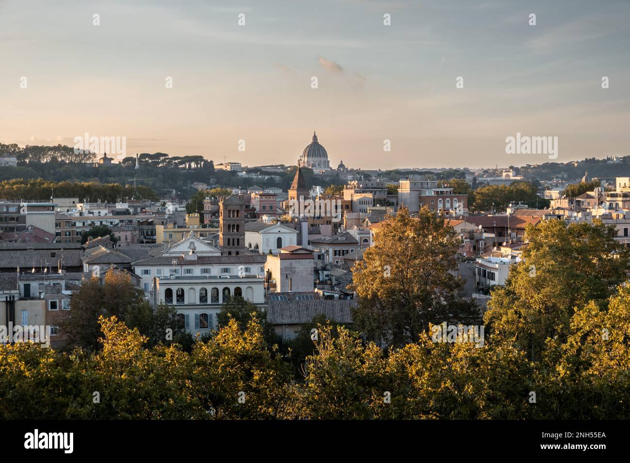Nice Cathedral Rome Viewpoint on the nice city of Rome with the Saint Peter basilica in ...