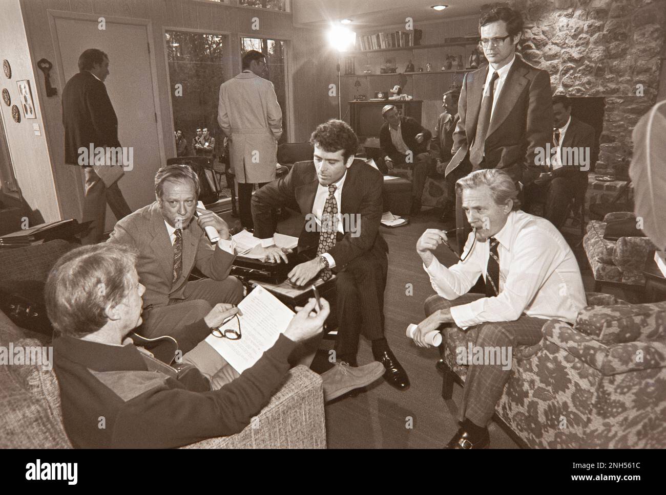 President elect Jimmy Carter holds a transition meeting with Vice