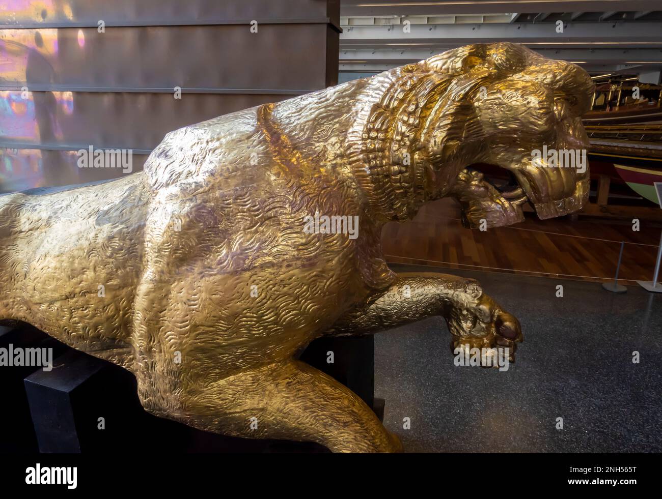 Ship figurehead in the form of a lion. 19th century. Put on a steamer Rehber-i Tevfik Stock Photo