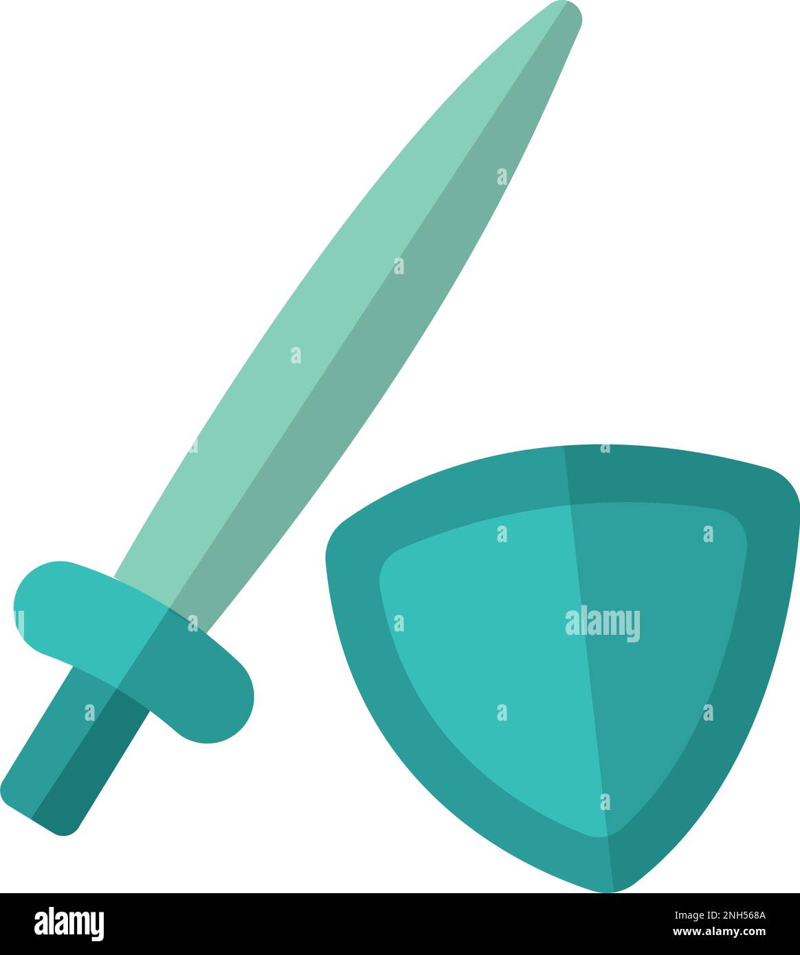 Isolated colored sword and shield toy icon Vector Stock Vector Image ...