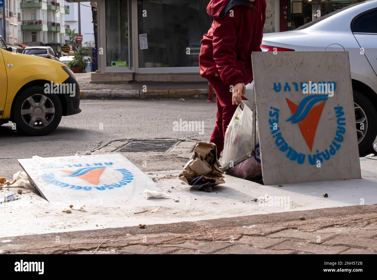 Waste depositing ground container hires stock photography and images