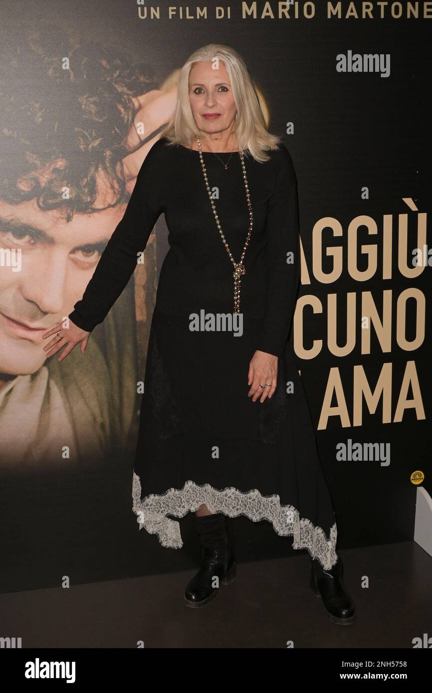 Rome, Italy. 20th Feb, 2023. Anna Pavignano attends the premiere of the movie 'Laggiù qualcuno mi ama' at Cinema Troisi. Credit: SOPA Images Limited/Alamy Live News Stock Photo