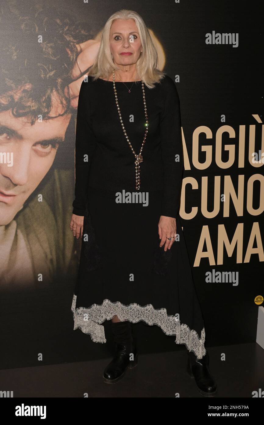 Rome, Italy. 20th Feb, 2023. Anna Pavignano attends the premiere of the movie 'Laggiù qualcuno mi ama' at Cinema Troisi. Credit: SOPA Images Limited/Alamy Live News Stock Photo