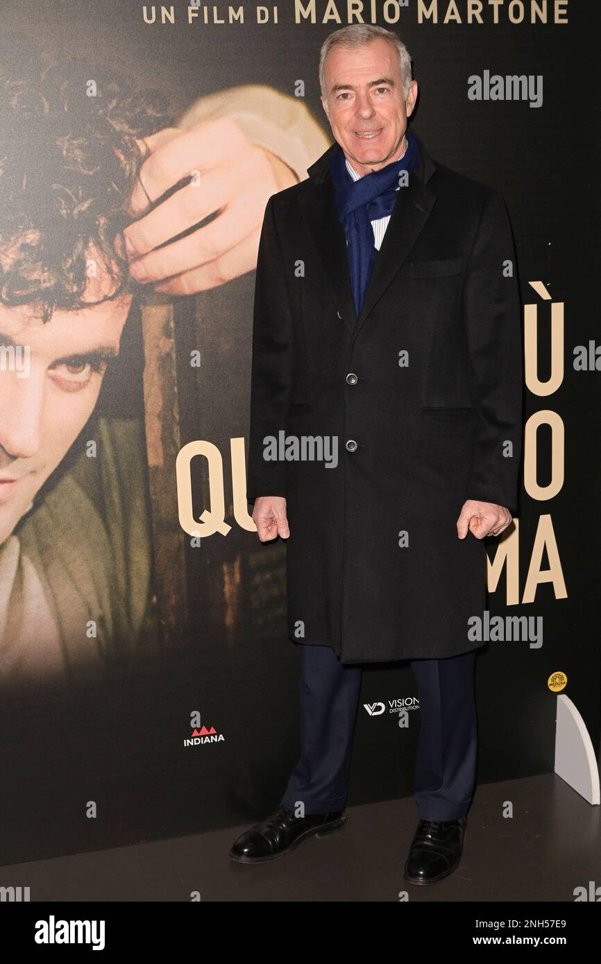 Rome, Italy. 20th Feb, 2023. Giampaolo Letta attends the premiere of the movie 'Laggiù qualcuno mi ama' at Cinema Troisi. Credit: SOPA Images Limited/Alamy Live News Stock Photo
