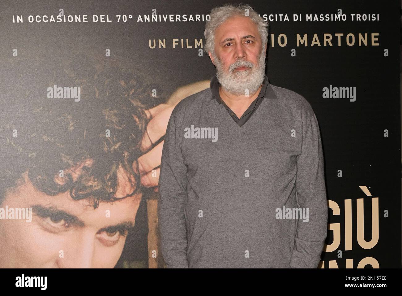 Rome, Italy. 20th Feb, 2023. Francesco Piccolo attends the premiere of the movie 'Laggiù qualcuno mi ama' at Cinema Troisi. Credit: SOPA Images Limited/Alamy Live News Stock Photo