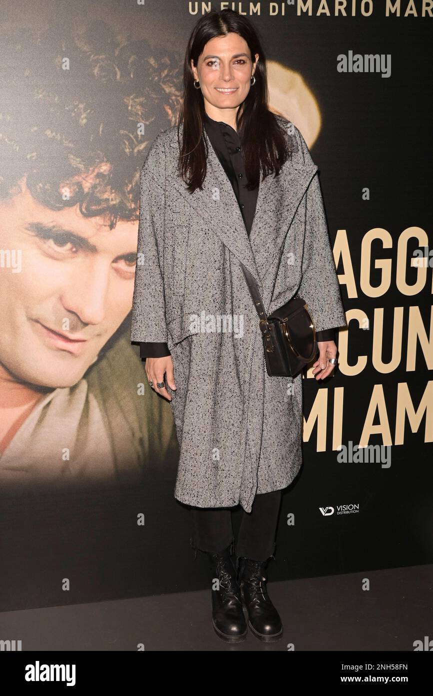 Rome, Italy. 20th Feb, 2023. Valeria Solarino attends the premiere of the movie 'Laggiù qualcuno mi ama' at Cinema Troisi. (Photo by Mario Cartelli/SOPA Images/Sipa USA) Credit: Sipa USA/Alamy Live News Stock Photo