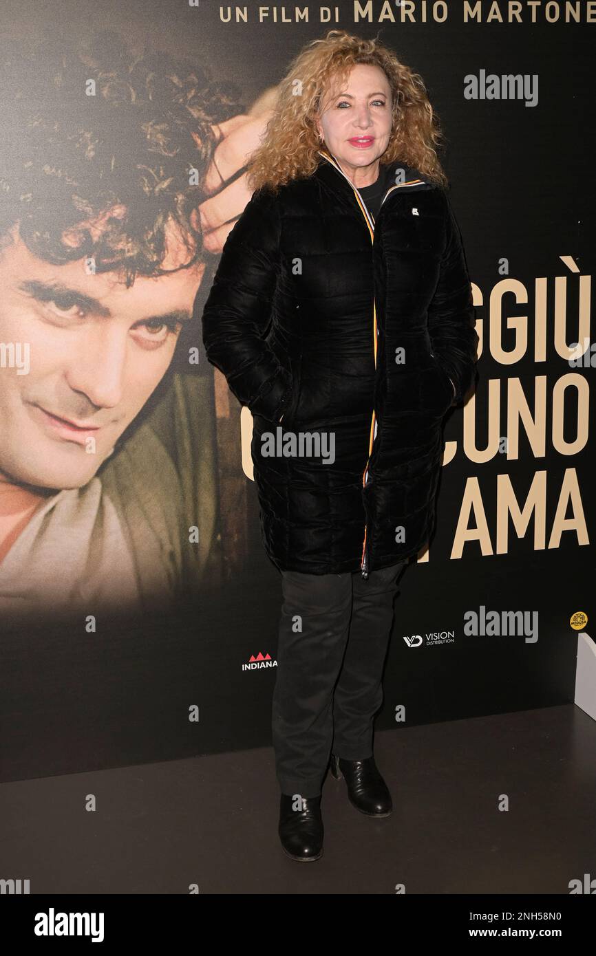 Rome, Italy. 20th Feb, 2023. Iaia Forte attends the premiere of the movie 'Laggiù qualcuno mi ama' at Cinema Troisi. (Photo by Mario Cartelli/SOPA Images/Sipa USA) Credit: Sipa USA/Alamy Live News Stock Photo