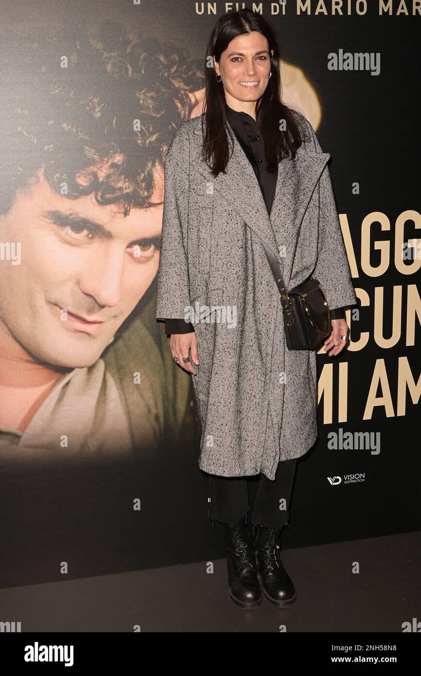 Rome, Italy. 20th Feb, 2023. Valeria Solarino attends the premiere of the movie 'Laggiù qualcuno mi ama' at Cinema Troisi. (Photo by Mario Cartelli/SOPA Images/Sipa USA) Credit: Sipa USA/Alamy Live News Stock Photo