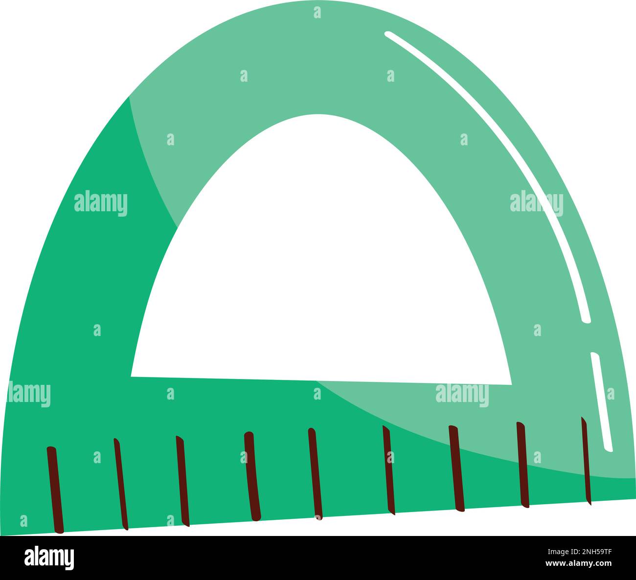 green protractor school supply icon Stock Vector Image & Art - Alamy