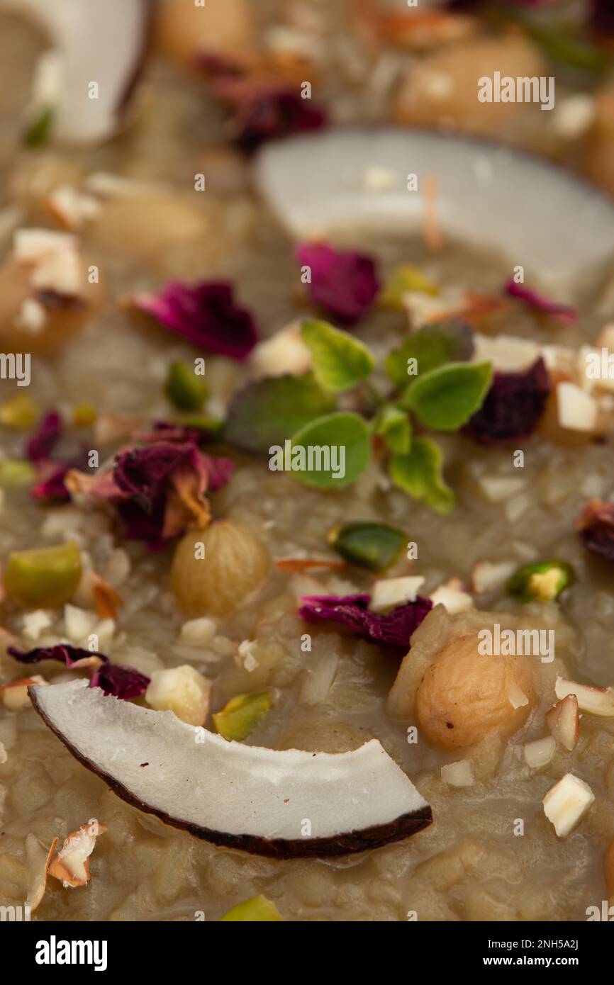 Gur Ki Kheer Also Called Jaggery Rice Pudding, Nolen Gurer Payesh, Rasiyav, Gud Wali Chawal Ki Khir, Rasiya, Ras Bakheer, Rasiyaw, Payasam Made Of Bas Stock Photo