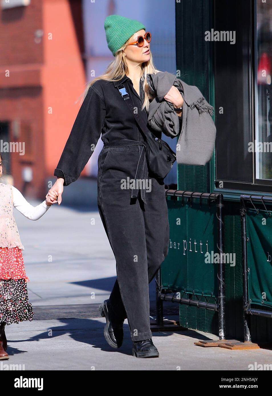 Actress Kate Hudson with her family, fiance Danny Fujikawa and daughter