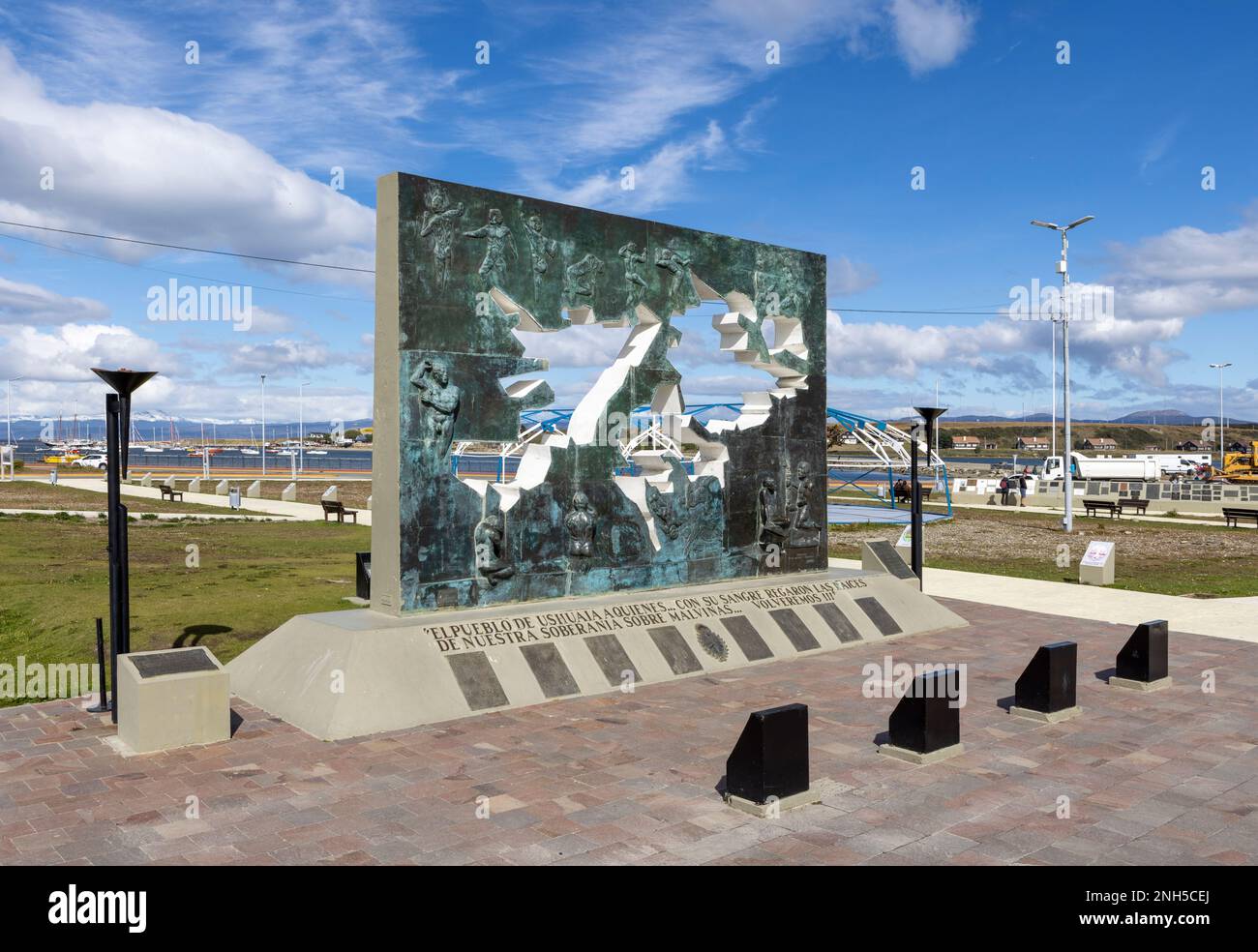 Malvinas Memorial at Plaza Islas Malvinas en Ushuaia, Tierra del Fuego