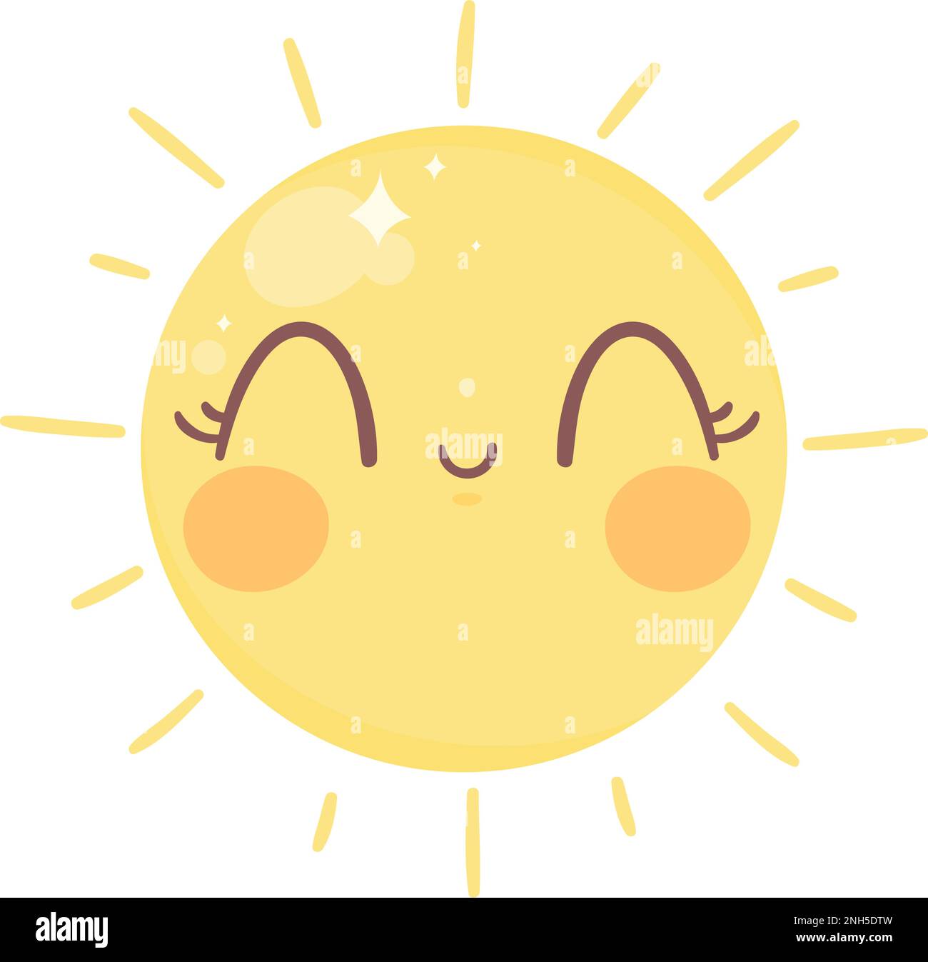 seasonal sun smiling kawaii character Stock Vector Image & Art - Alamy