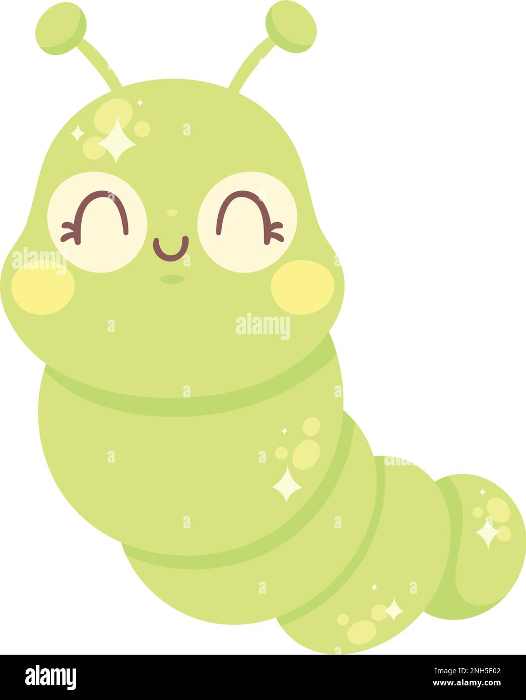 cute green caterpillar comic character Stock Vector Image & Art - Alamy