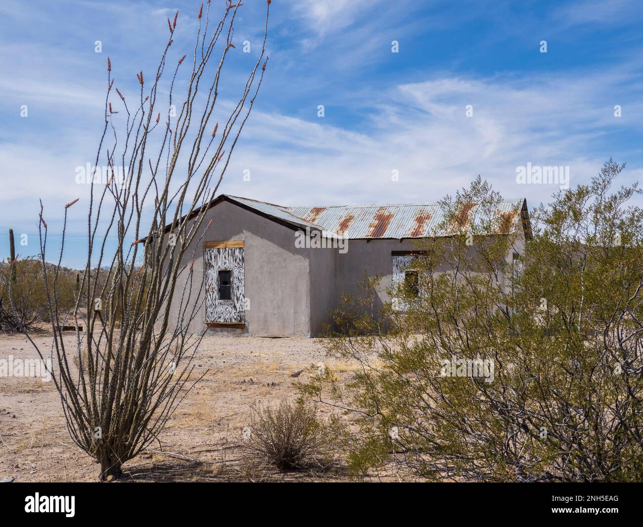 Henry Gray's home, Bates Well ranch, Organ Pipe Cactus National Monument, Arizona. Stock Photo