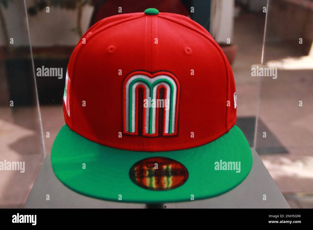 February 20, 2023 in Mexico City, Mexico: Detail of the Baseball Mexican  team uniform, during a press conference for the launch of the new uniform  of the Mexican baseball team. On February